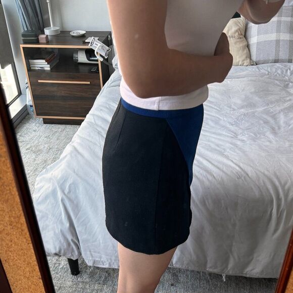 Blue and Black Mini Skirt - Picture 4 of 5